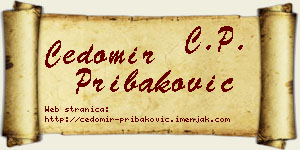 Čedomir Pribaković vizit kartica